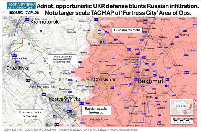  烏軍也在頓涅茨克州的康絲坦丁尼夫卡地區陸續擊破俄軍的小型據點，並持續加強該地區的防禦工事。 圖：翻攝自 @DakdaR22 X 帳號 