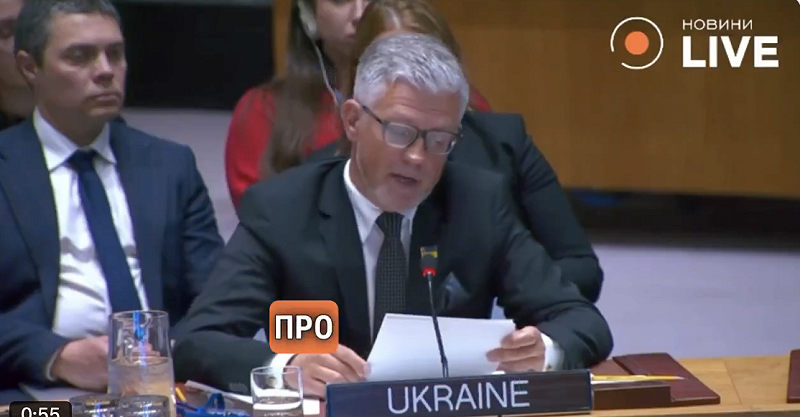 烏克蘭駐聯合國大使美梅爾尼克表示，俄羅斯在烏克蘭戰場上損失慘中。&nbsp;&nbsp;&nbsp;圖：翻攝自@BreakingAlert_