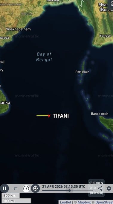 有消息指出，馬六甲東口已出現美國、印尼聯合海上執法檢查站運作，過往油輪開始逐一接受盤查。 圖:翻攝自X帳號@zebrahelps