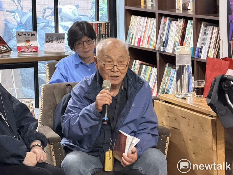  四二四刺蔣行動者、總統府前國策顧問黃文雄，因為失智症的關係，無法順利分享。 圖：高逸帆／攝 