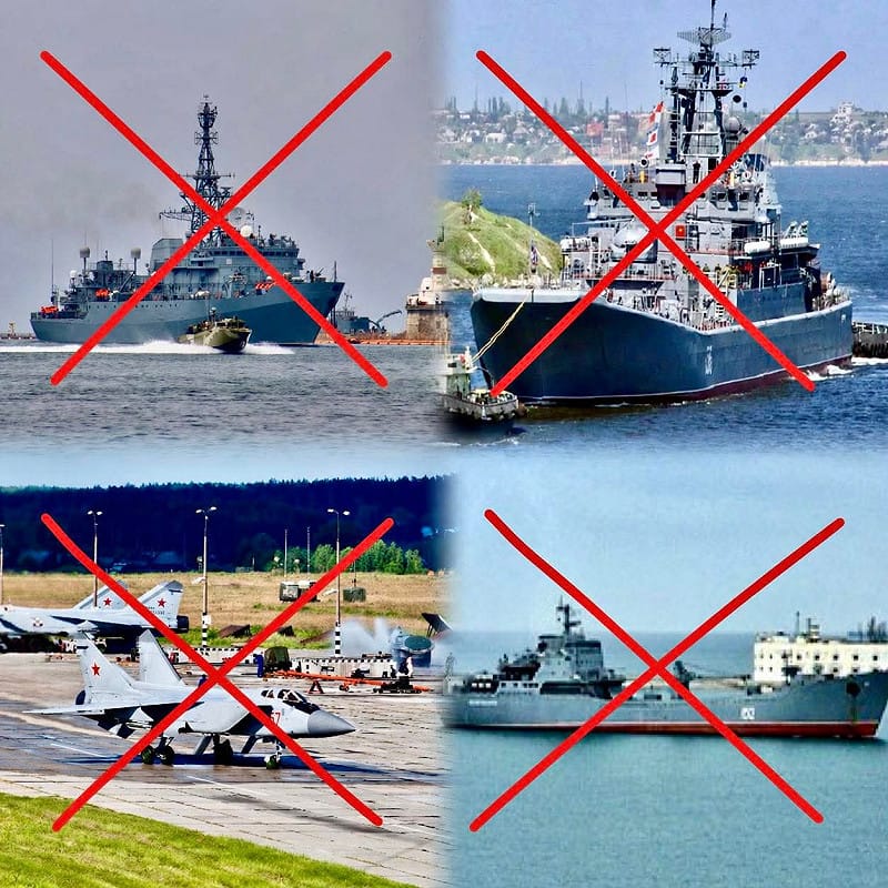 烏軍夜間無人機襲擊克里米亞，多項俄軍海軍、空軍與防空資產受損，包括登陸艦、偵察艦、雷達系統及別爾貝克基地內MiG-31戰機與多項技術設施。圖：翻攝自 X @OlenaRohoza