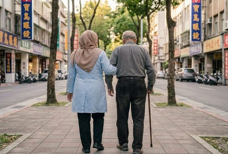 張姮燕說，聘僱家庭看護的家庭相較於企業、工廠、機構更弱勢，卻被政策「一視同仁」，反而增加家庭雇主的經濟負擔與約束。&nbsp;&nbsp;&nbsp;圖：AI生成示意圖