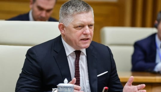 斯洛伐克總理費科。&nbsp;&nbsp;&nbsp;圖 : 翻攝自央視新聞