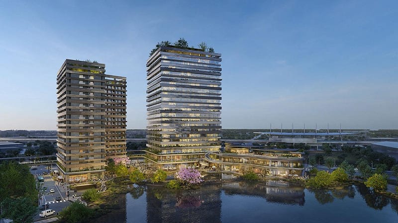 捷運R17世運站A5街廓開發規劃以三棟建築為主體。&nbsp;&nbsp;&nbsp;圖：高雄市捷運局/提供