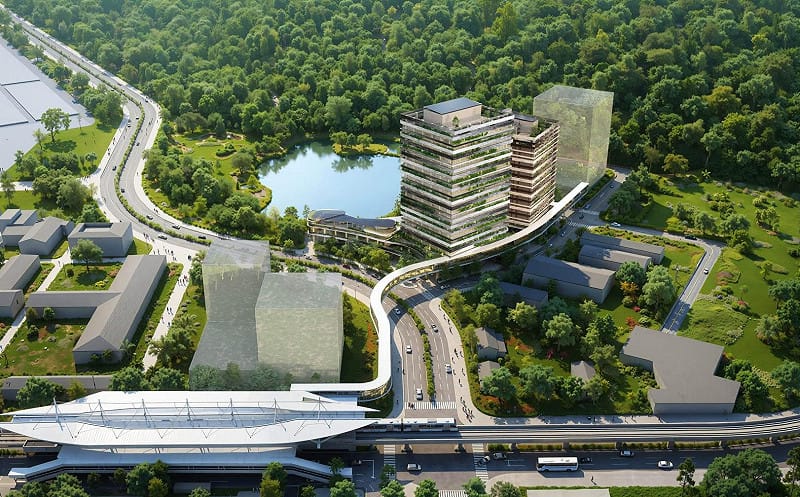 基地空間設計上透過立體空橋系統銜接R17捷運站，形成完整的人行動線網絡。&nbsp;&nbsp;&nbsp;圖：高雄市捷運局/提供