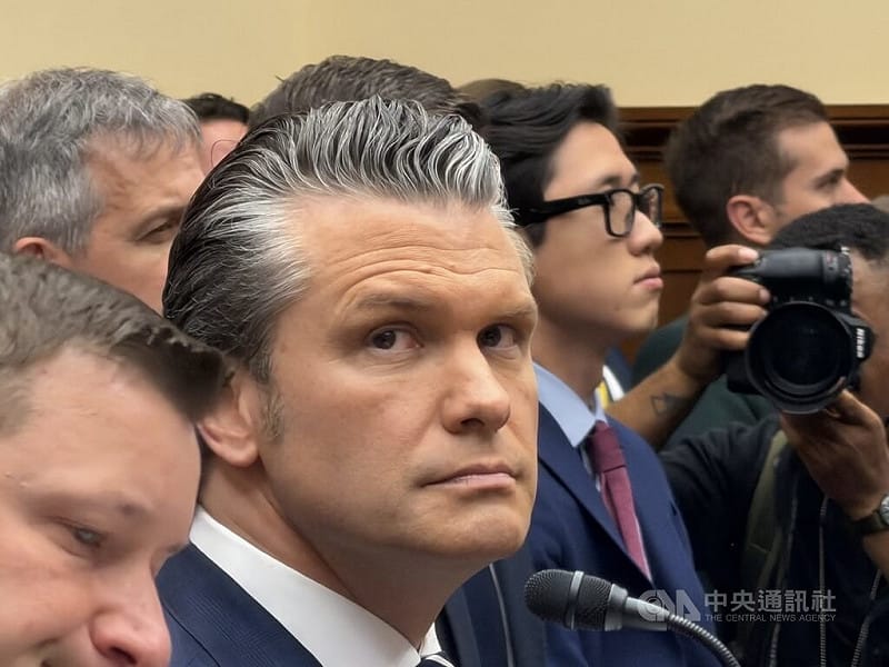 美國戰爭部長赫格塞斯29日出席聯邦眾議院軍事委員會聽證會。中央社記者侯姿瑩華盛頓攝　115年4月30日&nbsp;&nbsp;&nbsp;圖：中央社提供