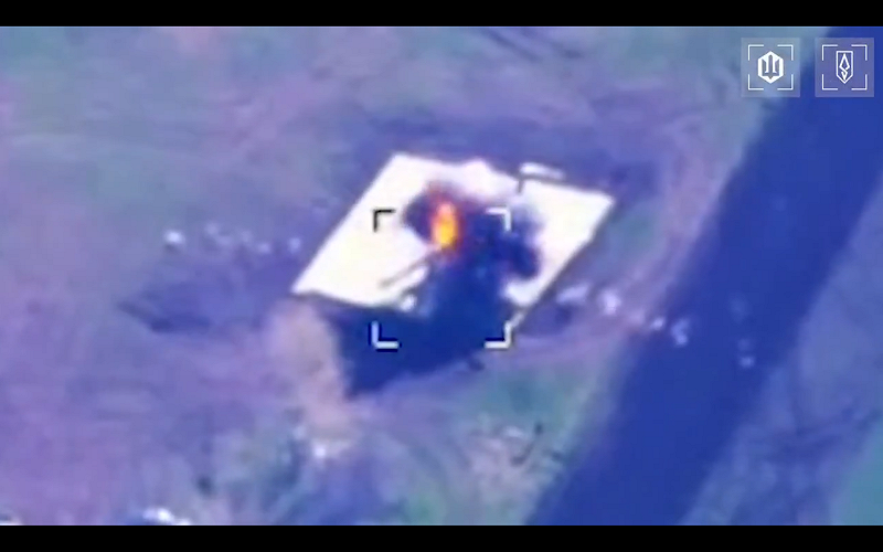 烏克蘭在距離前線150公里處擊落了兩架俄羅斯直升機，分別是米-17和米-28。&nbsp;&nbsp;&nbsp;圖:翻攝自影片