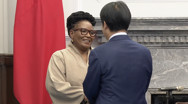 賴清德接見史瓦帝尼王國國王特使札杜莉（Thulisile Dladla）副總理。 圖：總統府提供 