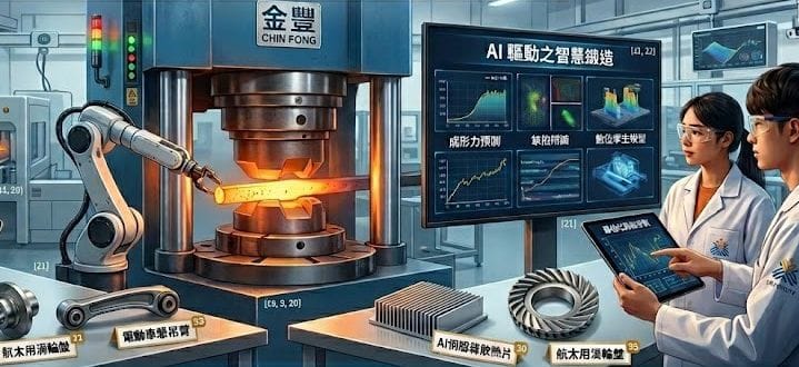 金豐公司自1948年創立以來，深耕沖鍛設備研發。&nbsp;&nbsp;&nbsp;圖：台灣塑性加工學會/提供