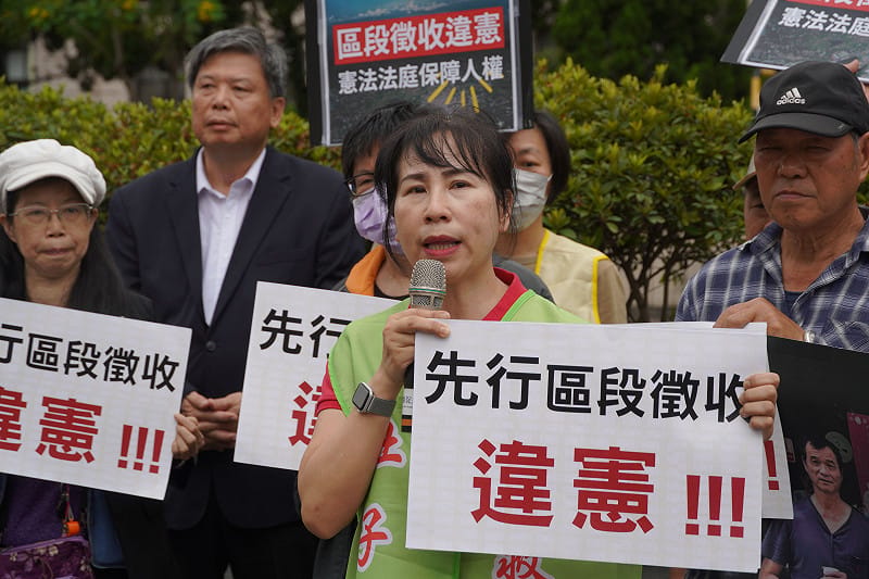 社子島自救會發言人李華萍。 圖：台灣人權促進會 提供 