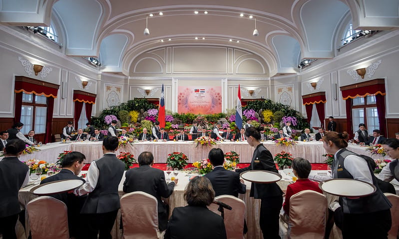  賴清德國宴宴請巴拉圭共和國總統貝尼亞（Santiago Peña）。 圖：總統府提供