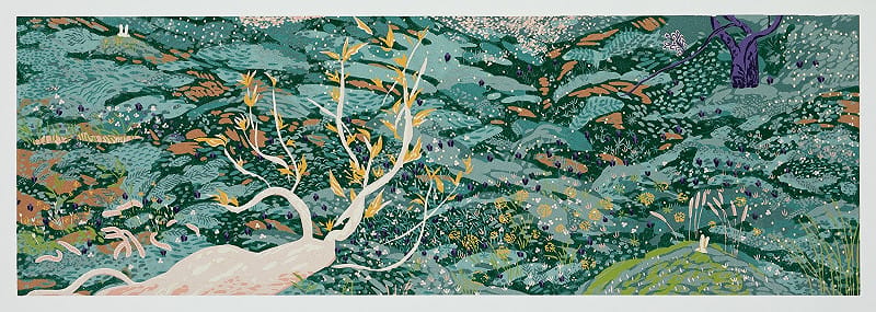 弎畫廊「待開之時再相遇─沐冉個展」，不僅展示知名藝術家沐冉的精湛木刻技法，更深度揭露藝術家對於「繪畫性」的執著與日常生活的感悟。&nbsp;&nbsp;&nbsp;圖：弎畫廊提供