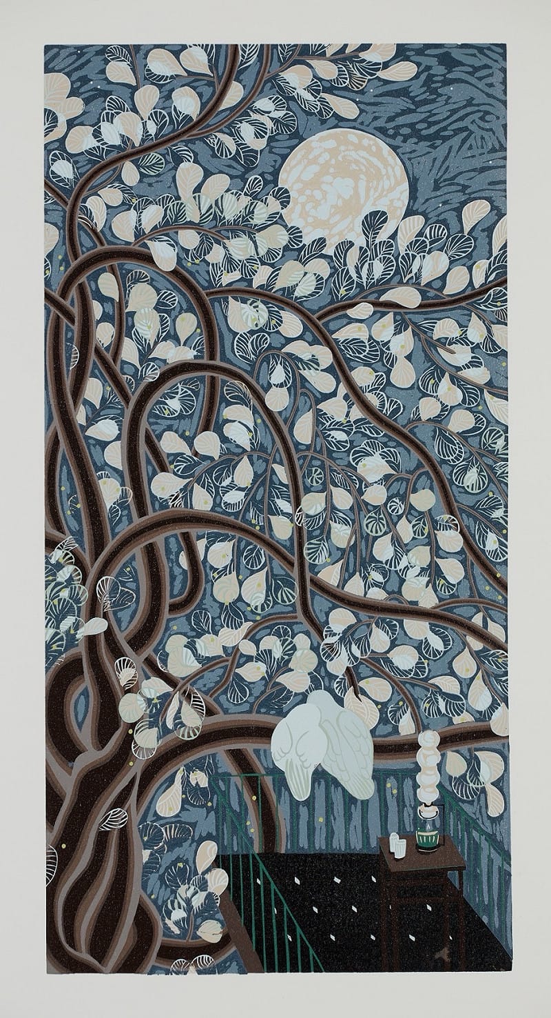 弎畫廊「待開之時再相遇─沐冉個展」，不僅展示知名藝術家沐冉的精湛木刻技法，更深度揭露藝術家對於「繪畫性」的執著與日常生活的感悟。&nbsp;&nbsp;&nbsp;圖：弎畫廊提供