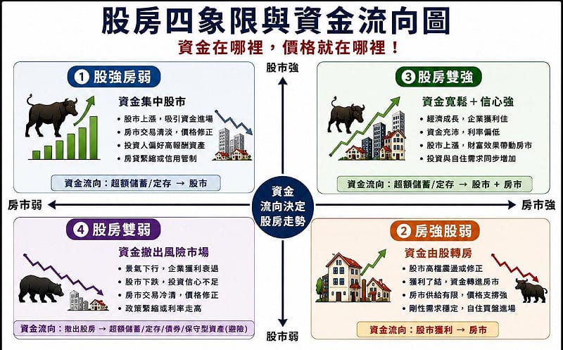 股房四象限。&nbsp;&nbsp;&nbsp;圖: 吉家網/提供