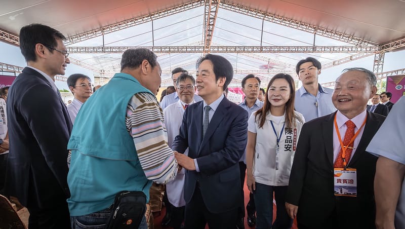  賴清德出席「童綜合醫療社團法人白沙屯媽祖醫院開工動土典禮」。 圖：總統府提供 