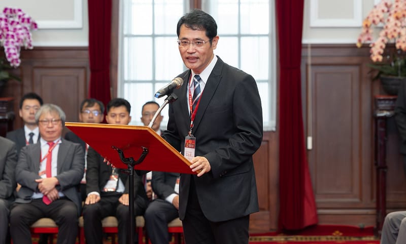 社團法人台灣永續關懷協會理事長江永昌。&nbsp;&nbsp;&nbsp;圖：總統府提供