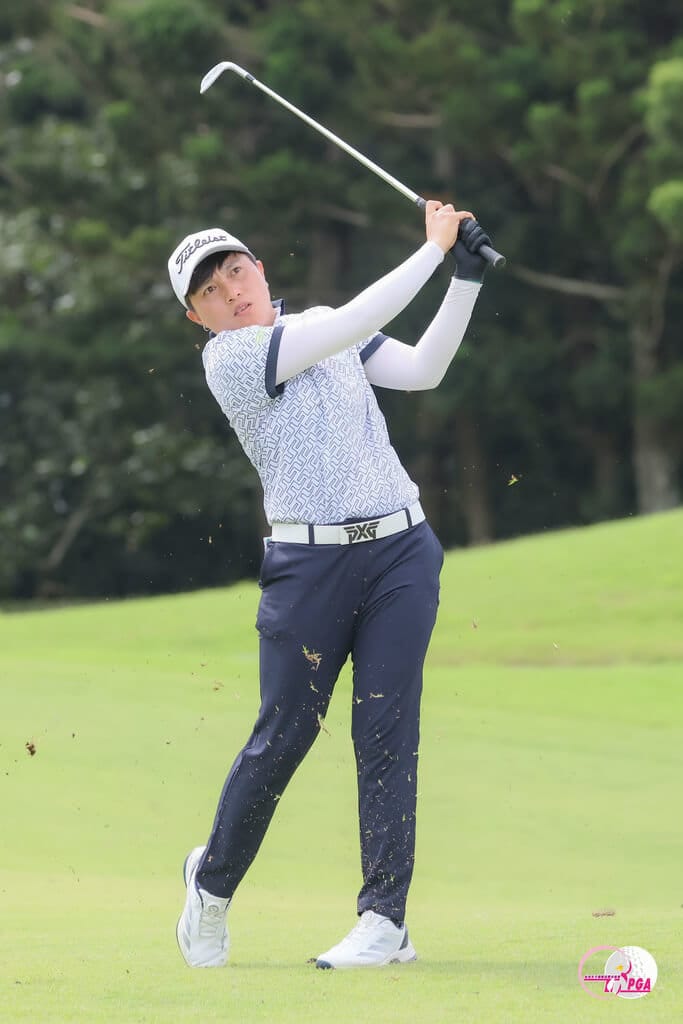 TLPGA大聯大女子高爾夫公開賽22日在揚昇高爾夫俱樂部進行第2回合，地主好手李欣（圖）持續維持好手感，以2天131桿暫居領先。（TLPGA提供）中央社記者黎建忠傳真　115年5月22日&nbsp;&nbsp;&nbsp;