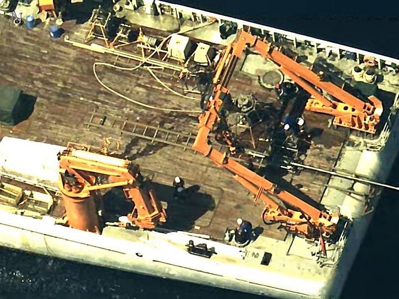 海巡無人機空拍監控同濟號 圖:海巡署提供 海巡無人機空拍監控同濟號 圖:海巡署提供