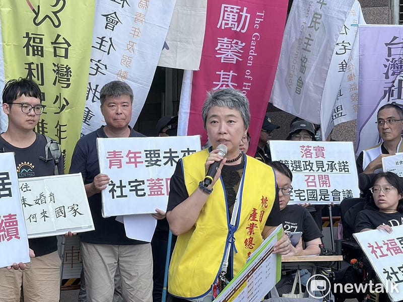 桃園市產業總工會副理事長曲佳雲。 圖:李宣萱/攝 桃園市產業總工會副理事長曲佳雲。 圖:李宣萱/攝