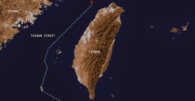 美國海事自主系統公司Seasats宣布，旗下「光魚」（Lightfish）無人水面載具（USV）成功完成史上首次自主穿越台灣海峽的任務。&nbsp;&nbsp;&nbsp;圖：翻攝prnewswire.com