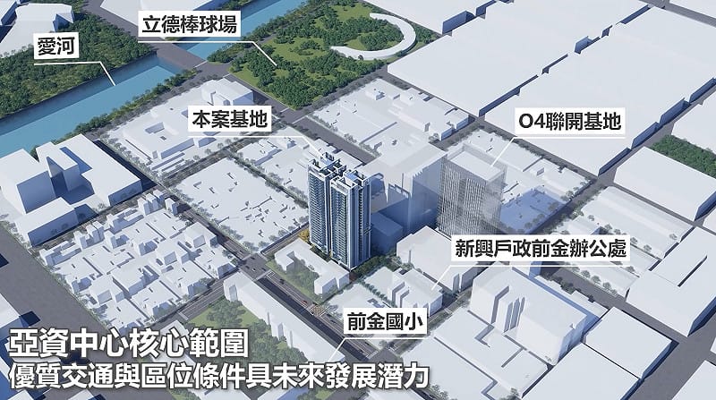 前金區後金段公辦都更案位置圖。&nbsp;&nbsp;&nbsp;圖：高雄市捷運局/提供