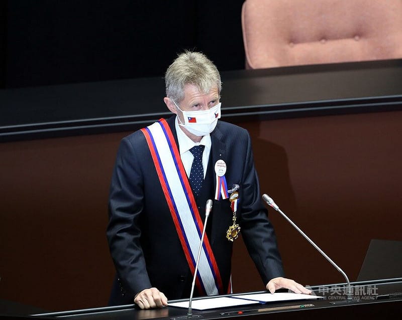 捷克參議院議長維特齊2020年9月1日到立法院參訪並發表演說，是非邦交國議長中第一人。（中央社檔案照片）&nbsp;&nbsp;&nbsp;圖：中央社提供