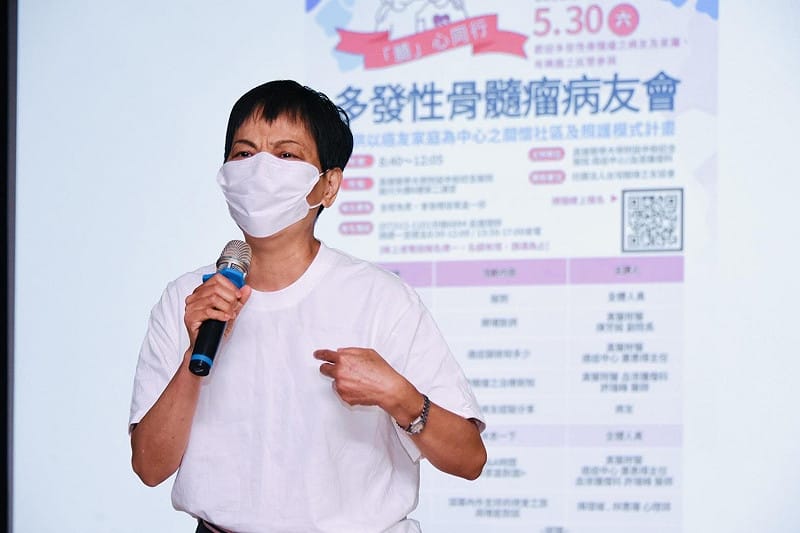 病友羅小姐分享如何穩定心境、配合醫療腳步的抗癌歷程。&nbsp;&nbsp;&nbsp;圖：高醫/提供