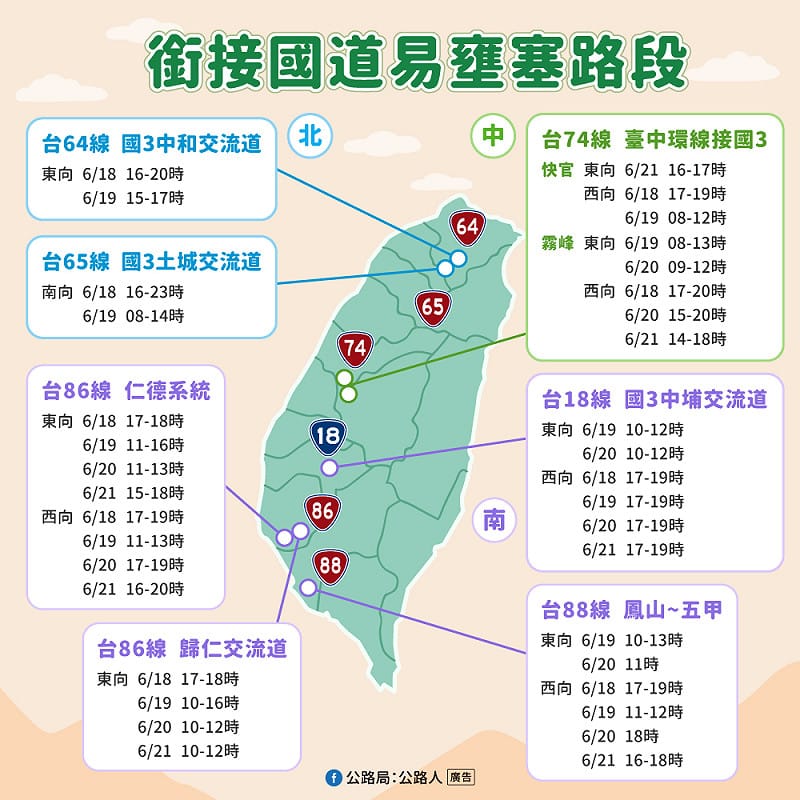 銜接國道易壅塞路段。&nbsp;&nbsp;&nbsp;圖：公路局／提供
