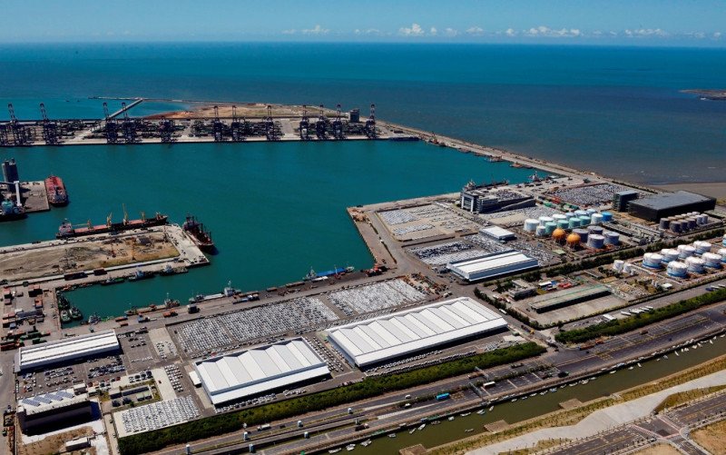 交通部航港局今(9)表示，統計今年1至9月四大國際商港之貨櫃營運量已較去年同期成長1.9%。圖為台北港。   圖 : 航港局/提供