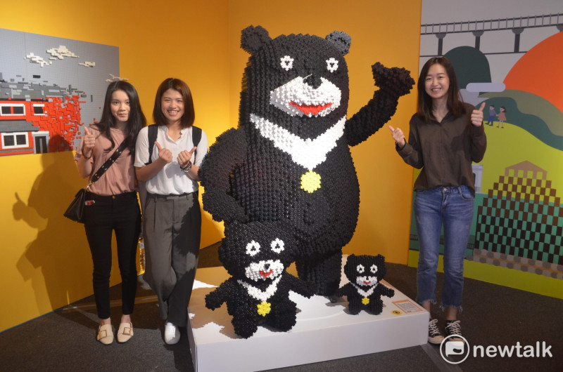 積木特展中，「熊讚」最受年輕人歡迎。   蔡坤龍/攝