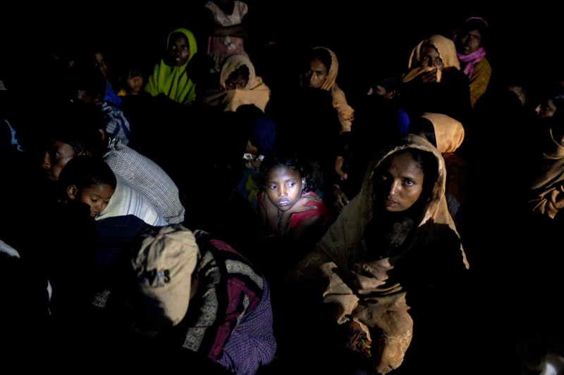 緬甸軍方暴力掃蕩行動已導致大批居民逃往孟加拉。   圖 :達志影像 / 路透社