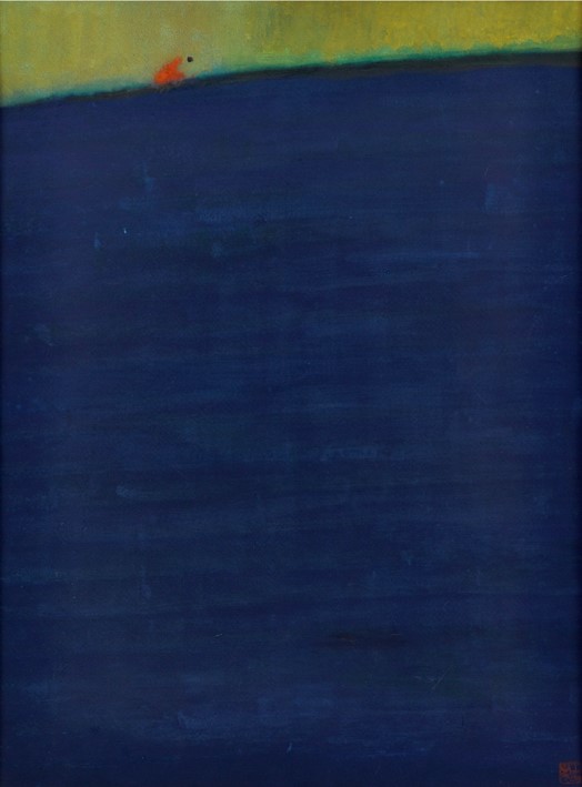 高齡109歲的國寶藝術家王攀元作品:「海的那一邊」   圖:國立歷史博物館／提供