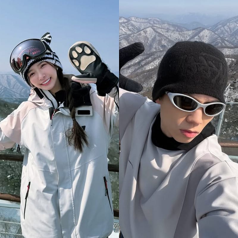 有網友發現，近期兩人都恰好在社群平台曬出去韓國滑雪的照片。&nbsp;&nbsp;&nbsp;圖：翻攝自禾羽、派偉俊IG