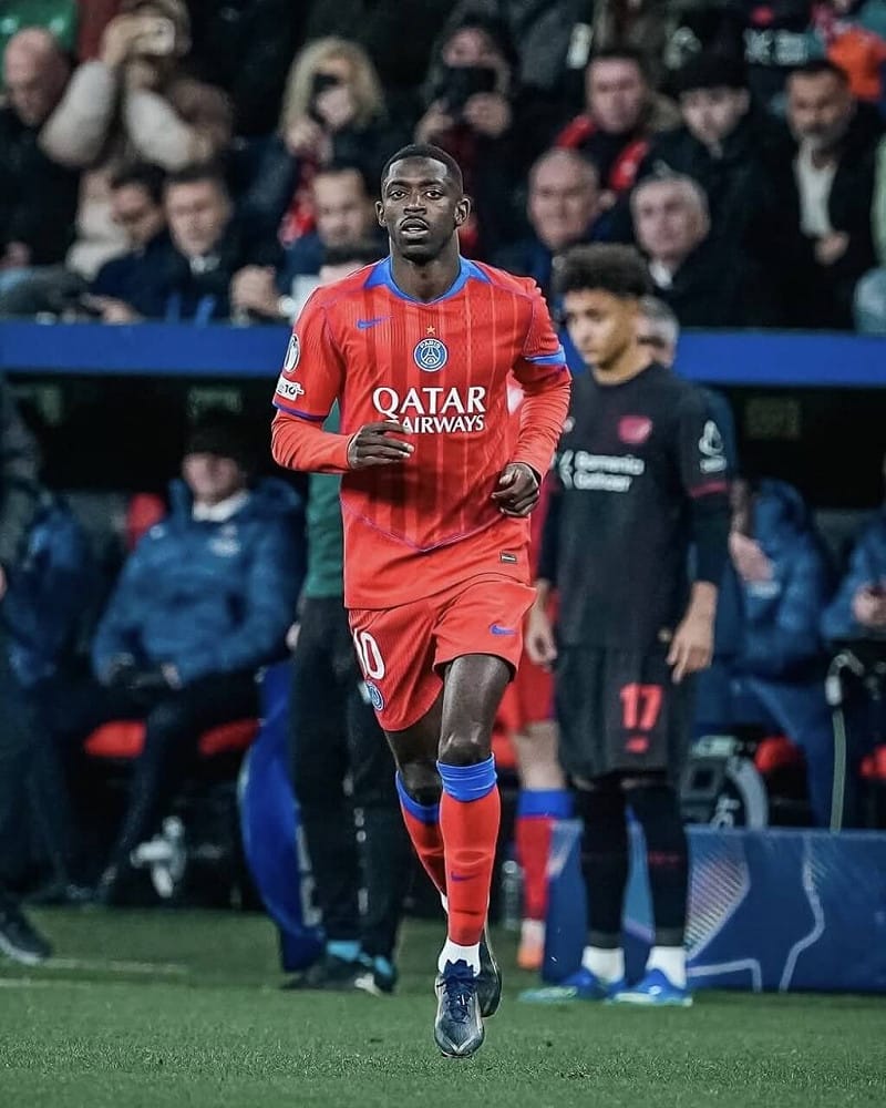 法國前鋒狄姆貝利。（圖取自x.com/dembouz）&nbsp;&nbsp;&nbsp;