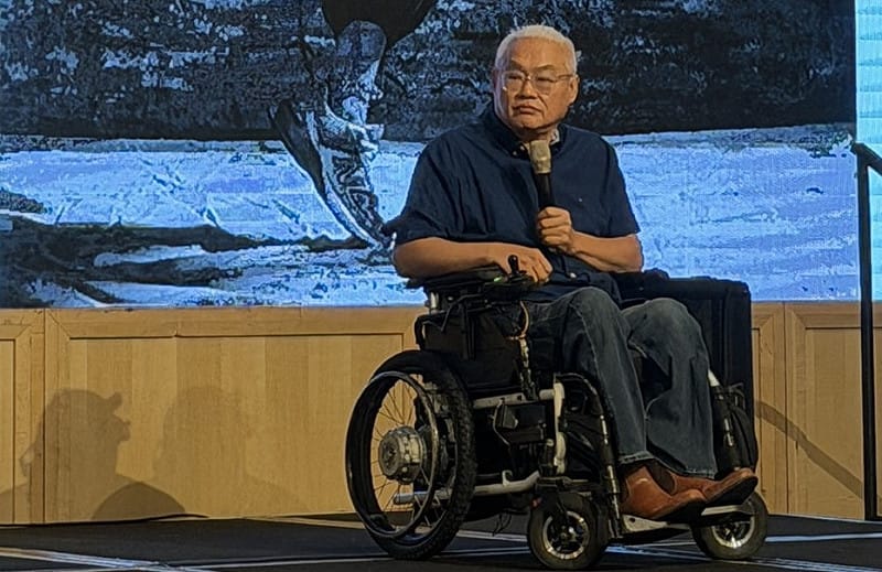 廣告界知名創意鬼才范可欽應邀發表講座。&nbsp;&nbsp;&nbsp;圖：孫家銘攝