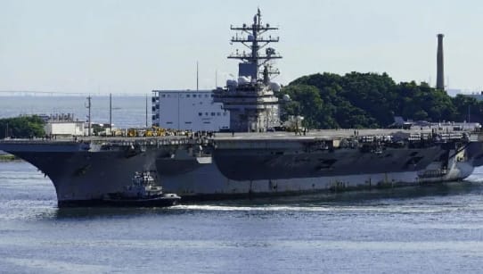 美國核動力軍艦停靠日本港口。(示意圖)&nbsp;&nbsp;&nbsp;圖 : 翻攝自中新網