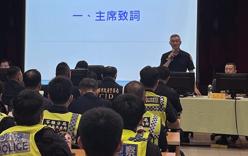 趙瑞華致詞表示高市警局將以強悍的執法作為，加強查緝毒駕行為，共同維護安全、有序之交通環境。&nbsp;&nbsp;&nbsp;圖：高雄市警察局/提供