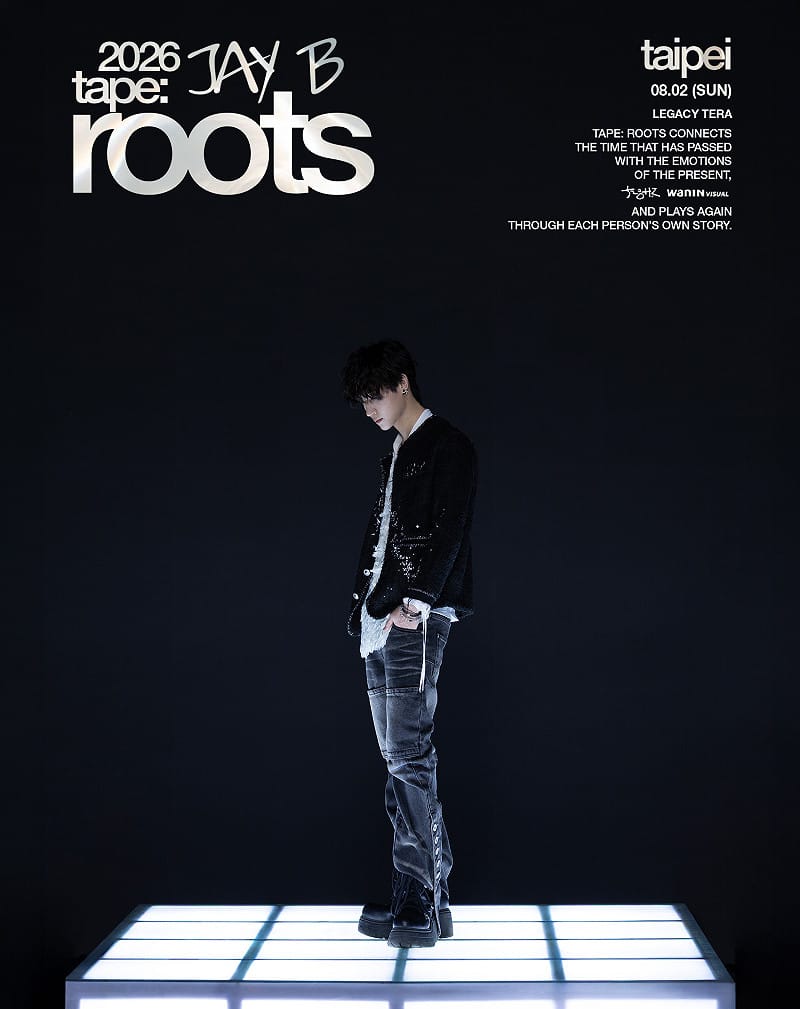 JAY B（林在範）全新個人演唱會《2026 JAY B tape roots taipei》主視覺。&nbsp;&nbsp;&nbsp;圖：網銀國際影視／提供