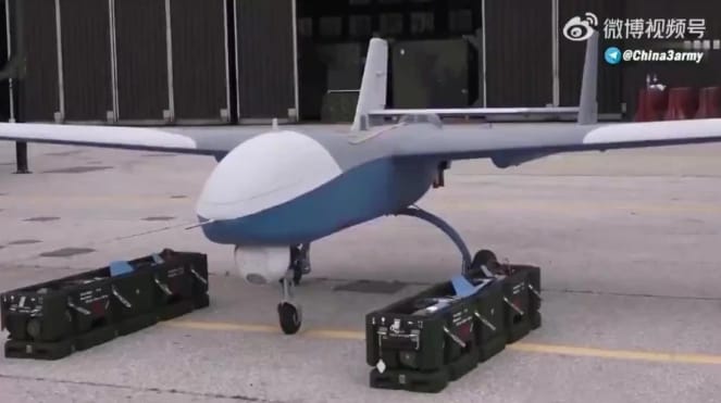 中國製FH-95武裝無人機。&nbsp;&nbsp;&nbsp;圖 : 翻攝自微博視頻號