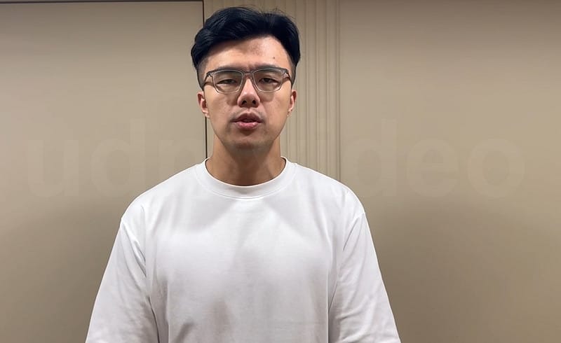 國民黨立委萬美玲兒子佀廣洋發表道歉聲明。&nbsp;&nbsp;&nbsp;圖：擷取自佀廣洋提供之影片