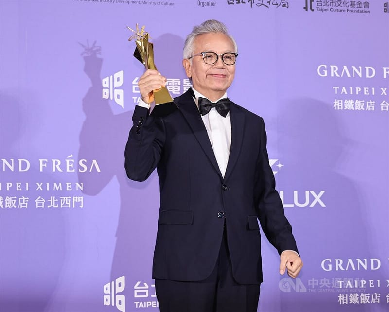 資深港星田啟文以「雙囍」獲得最佳男配角獎。&nbsp;&nbsp;&nbsp;圖：中央社提供