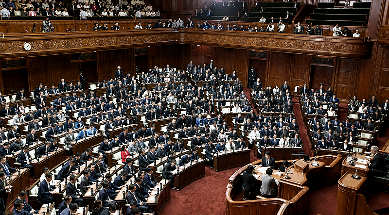  日本眾議院於本月10日通過《皇室典範》修正案。 圖：翻攝衆議院インターネット審議中継網 