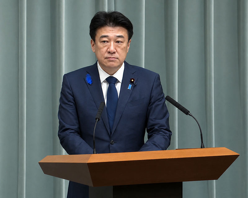 日本內閣官房長官木原稔。 圖:翻攝自內閣廣報室 日本內閣官房長官木原稔。 圖:翻攝自內閣廣報室