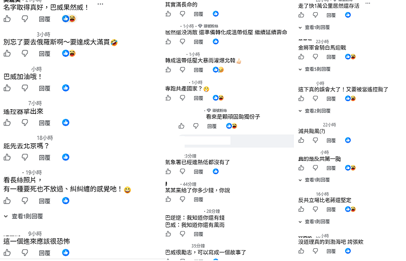 巴威頑強的生命力與特殊路徑，掀起大批網友討論。&nbsp;&nbsp;&nbsp;圖：取自台灣颱風論壇