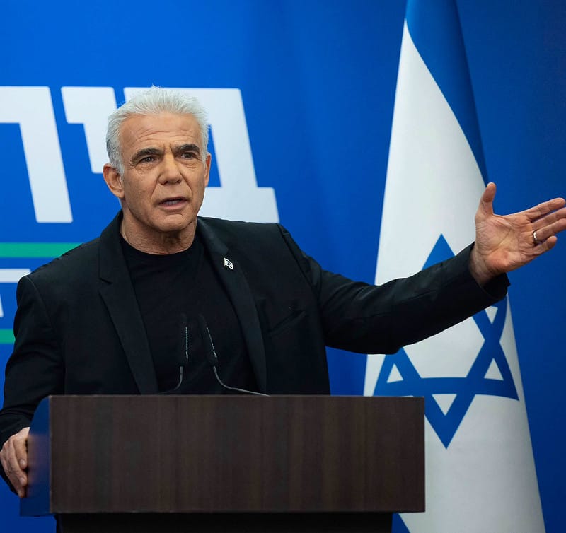  以色列反對黨領袖拉皮德。 圖：翻攝自Yair Lapid FB 