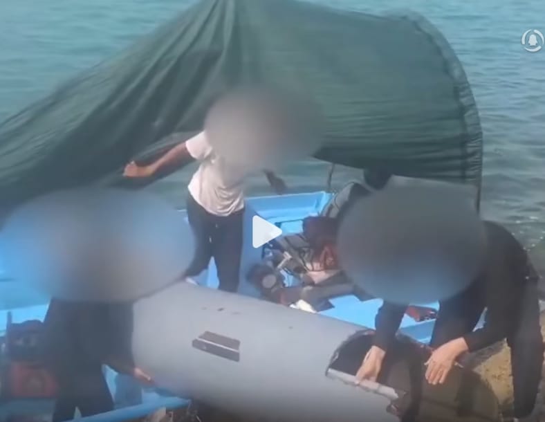 伊朗宣稱成功擊落美軍巡弋導彈。 圖 : 新京報影片截圖 伊朗宣稱成功擊落美軍巡弋導彈。 圖 : 新京報影片截圖