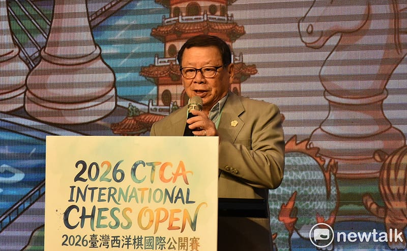 中華民國西洋棋協會理事長陳肇基歡迎來自全球的優秀棋手共襄盛舉。&nbsp;&nbsp;&nbsp;圖：孫家銘攝