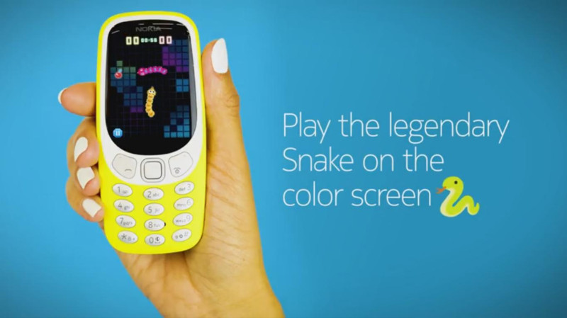 經典手機3310及將推出3G復刻版「3310 3G」。   圖：翻攝自 Nokia Mobile YouTube
