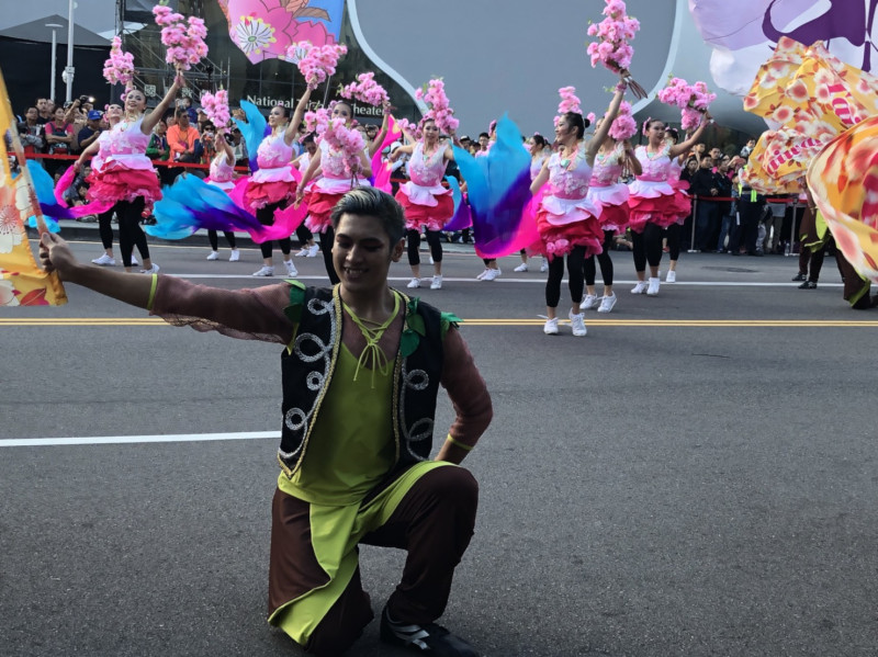2017國際踩舞祭，台南應用科技大學《舞影隨形讚山櫻》。   圖：王鵬宇/攝