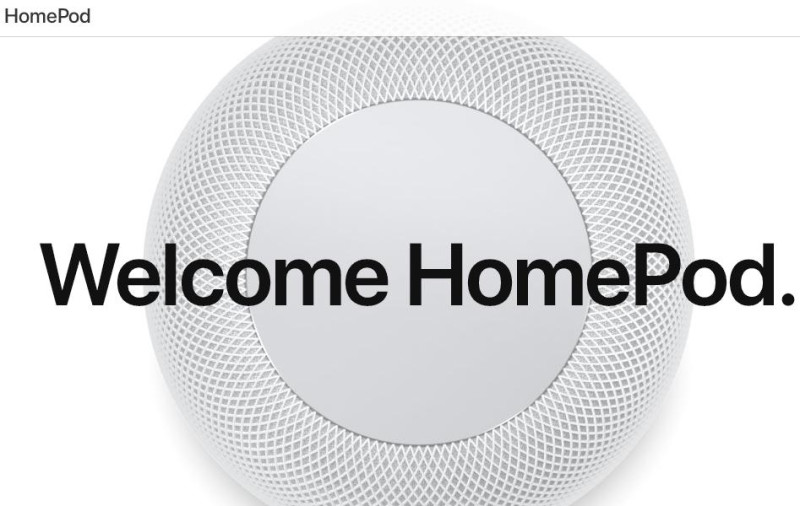 Apple旗下最新的智慧型音響HomePod宣佈延期。   圖：翻攝自Apple官方網站